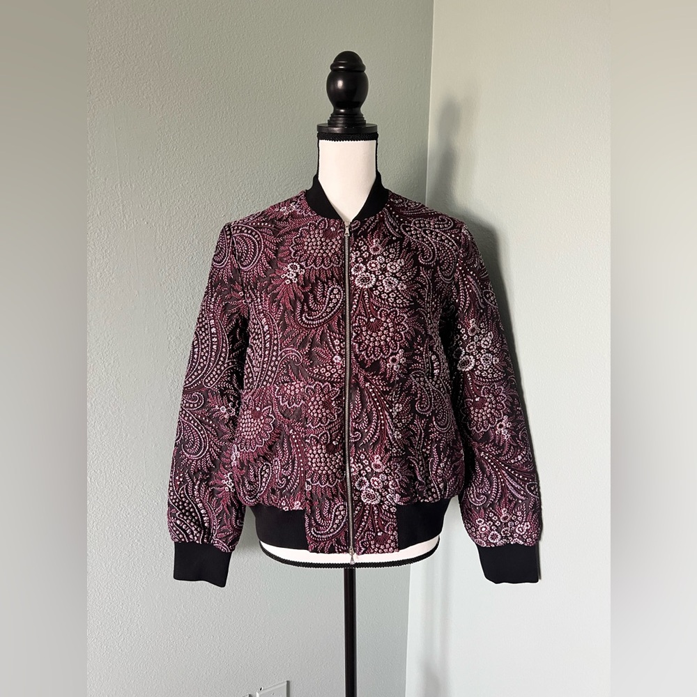 New With Tags  Suno Paisley Bomber Jacket Size 4